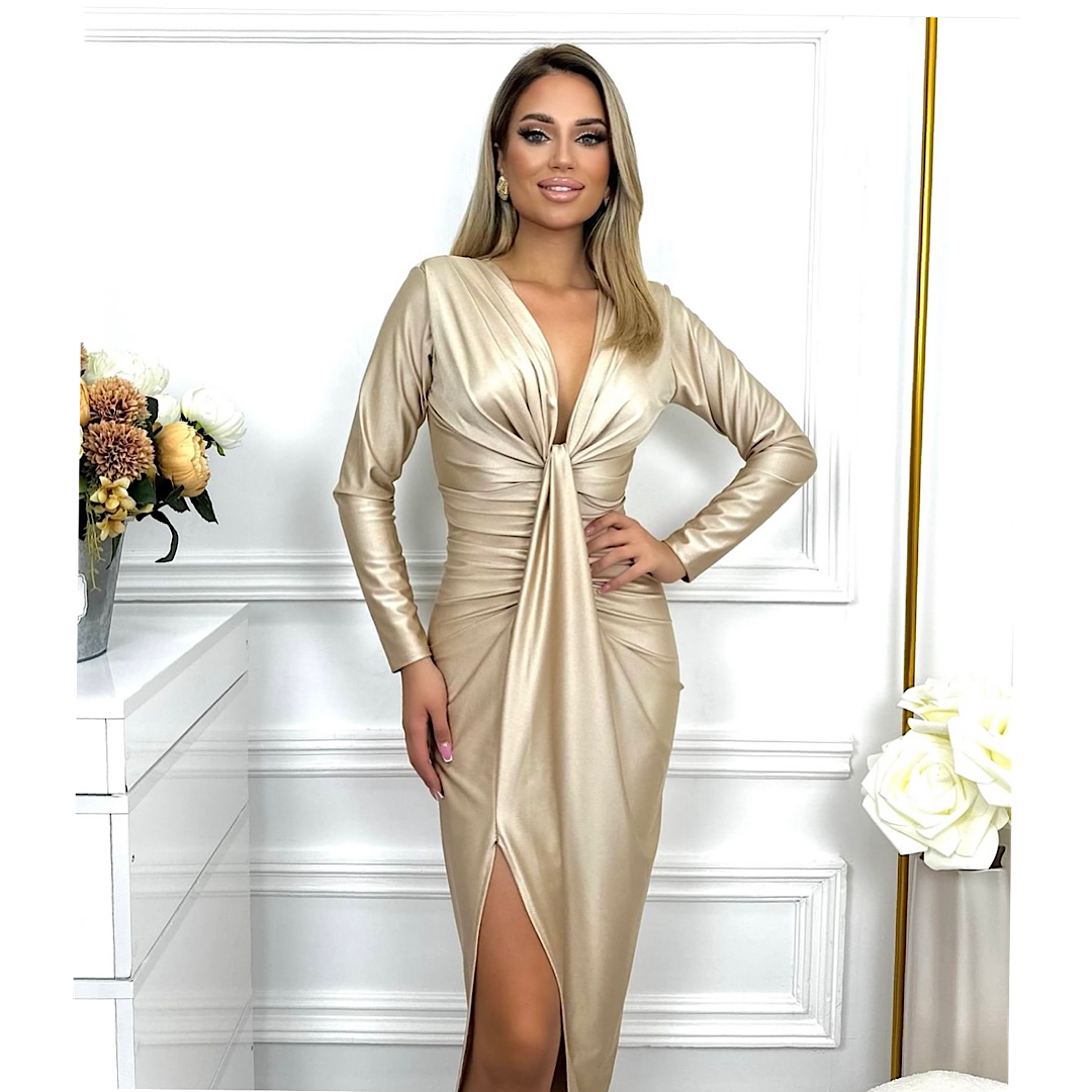 Gold party dress