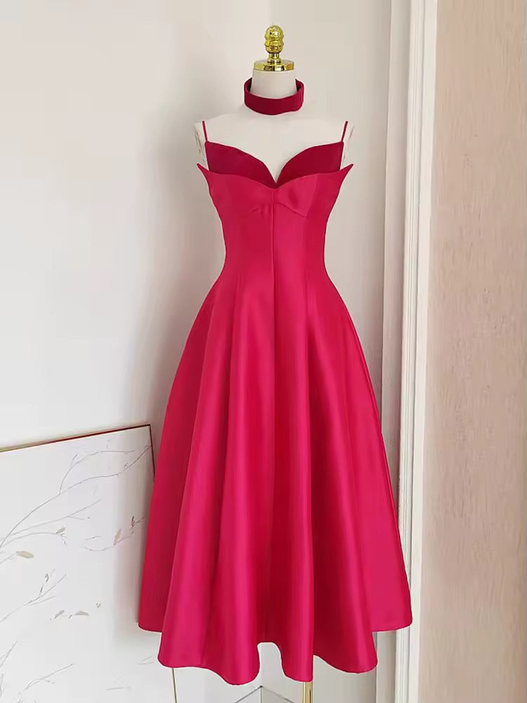velvet strapless halter dress