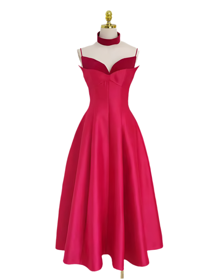 velvet strapless halter dress