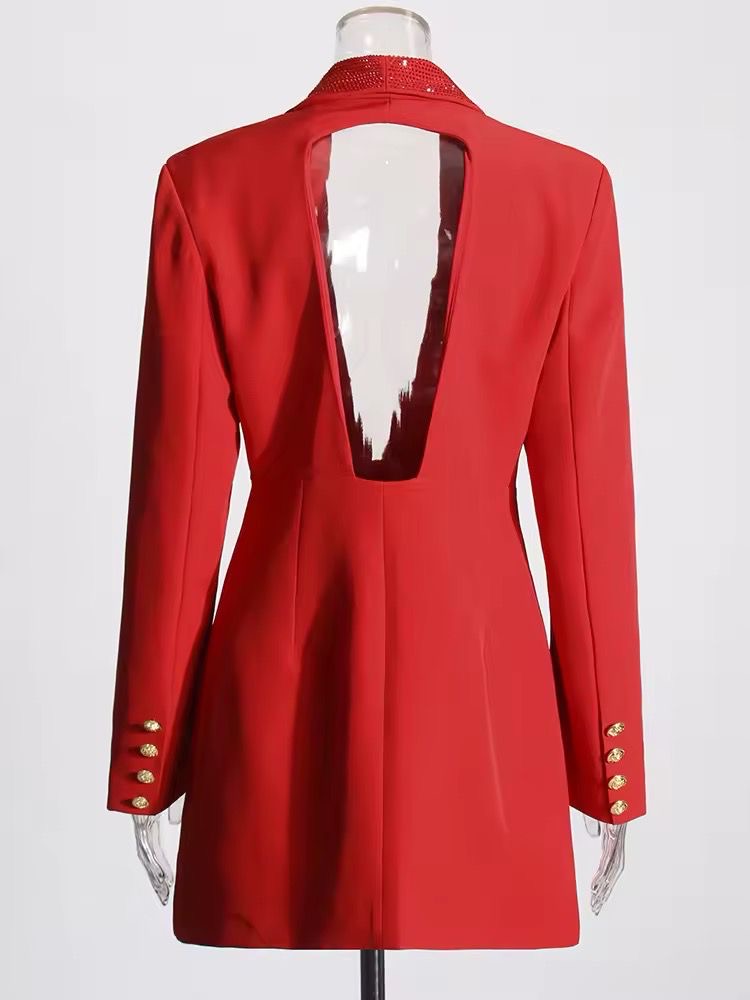 Red blazer dress