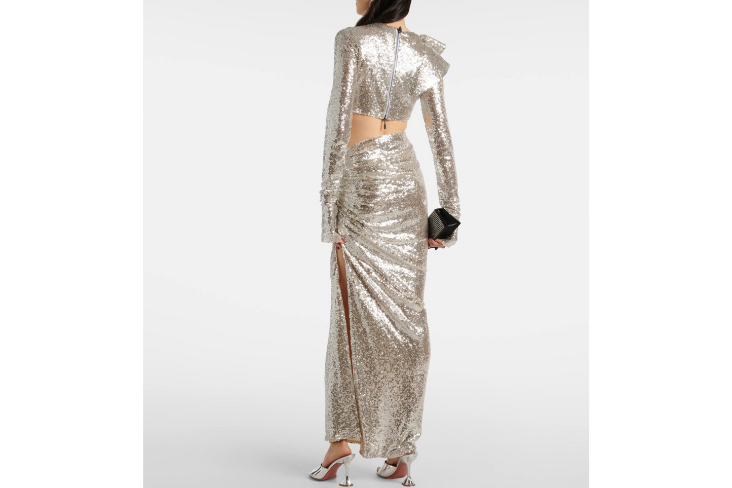 Long Sleeve sequin skirt Set